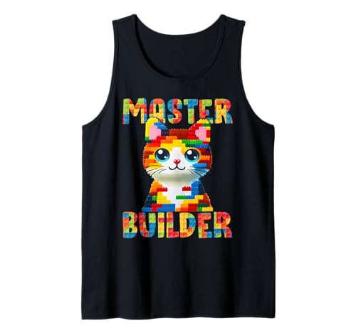 Master Builder Block Building Toy Kids Girls Cat Lover Tank Top Master Builder Block Building Toy Kids Girls Cat Lover Tank Top von Cute cat Graphic Block Brick Gifts