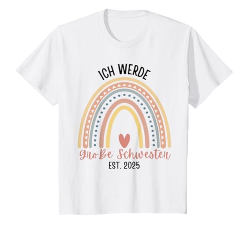 Kinder Ich Werde Große Schwester 2025 Regenbogen Mädchen Baby Feier T-Shirt Kinder Ich Werde Große Schwester 2025 Regenbogen Mädchen Baby Feier T-Shirt von Cute große Schwester 2025 Design Geburt Baby Party