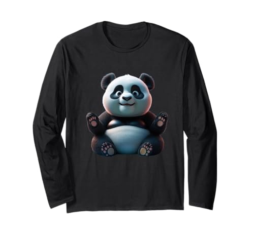Süßes kleines Panda, lustiges Unisex-Design für Männer und Frauen Langarmshirt Süßes kleines Panda, lustiges Unisex-Design für Männer und Frauen Langarmshirt von Cute little Panda Funny Unisex Design Tee