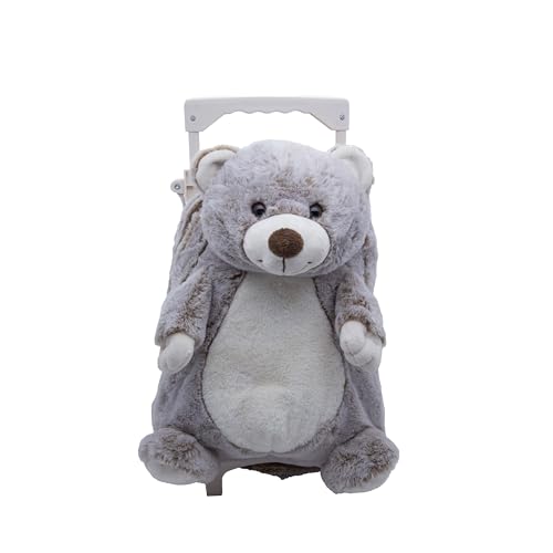 Cute since 1999 Koffer Trolley - Rollkoffer Reisekoffer für Kinder - Trolley mit Abnehmbarer Rucksack - Handgepäck 2 Rollen (Bär) von Cute Since 1999