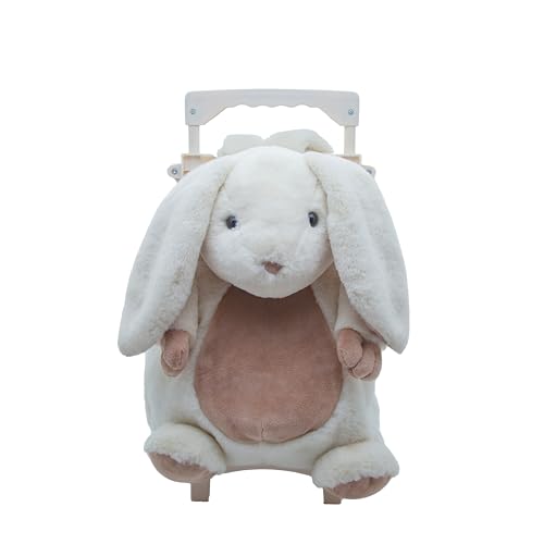 Cute since 1999 Koffer Trolley - Rollkoffer Reisekoffer für Kinder - Trolley mit Abnehmbarer Rucksack - Handgepäck 2 Rollen (Hase) von Cute Since 1999