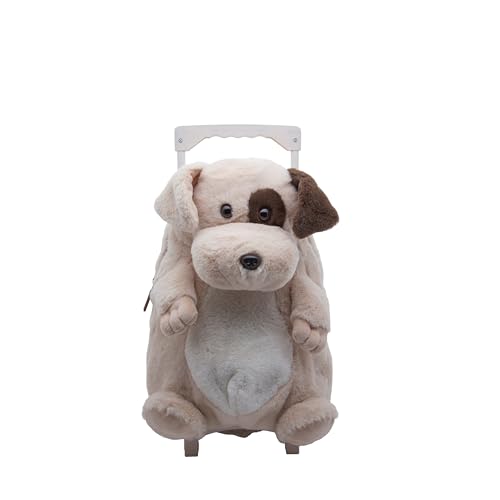 Cute since 1999 Koffer Trolley - Rollkoffer Reisekoffer für Kinder - Trolley mit Abnehmbarer Rucksack - Handgepäck 2 Rollen (Hund) von Cute Since 1999