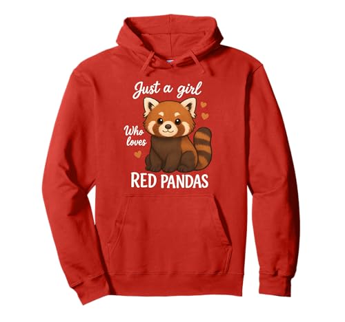 Nur EIN Mädchen, das rote Pandas liebt Pullover Hoodie von Cute & Funny Red Panda Apparel Gifts