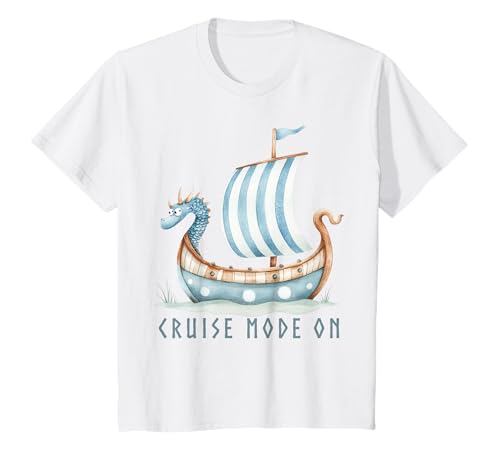 Kinder Kreuzfahrt Modus auf Longboat Cute Viking T-Shirt Kinder Kreuzfahrt Modus auf Longboat Cute Viking T-Shirt von Cute watercolour viking mythology for kids
