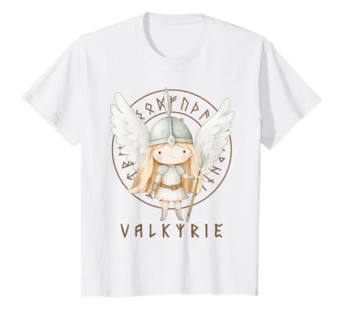 Nordische Mythologie Göttin Valkirie Wikinger Kinder Jungen Mädchen T-Shirt Nordische Mythologie Göttin Valkirie Wikinger Kinder Jungen Mädchen T-Shirt von Cute watercolour viking mythology for kids