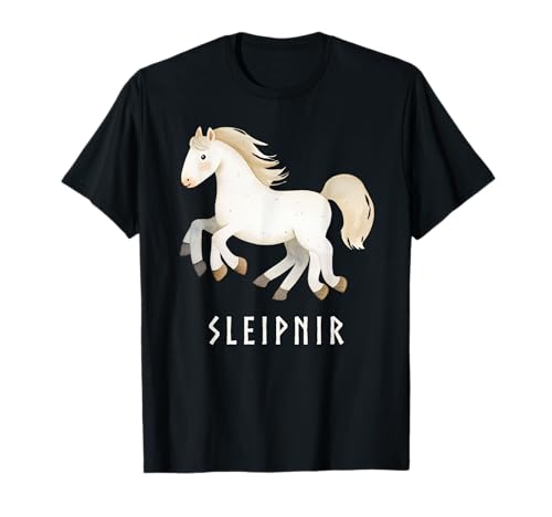 Sleipnir Odins Pferd nordische Mythologie Kreatur Kinder Mädchen T-Shirt Sleipnir Odins Pferd nordische Mythologie Kreatur Kinder Mädchen T-Shirt von Cute watercolour viking mythology for kids