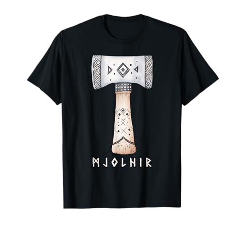 Thors berühmter Hammer Mjolnir Aquarell Grafik Wikinger Kinder T-Shirt Thors berühmter Hammer Mjolnir Aquarell Grafik Wikinger Kinder T-Shirt von Cute watercolour viking mythology for kids