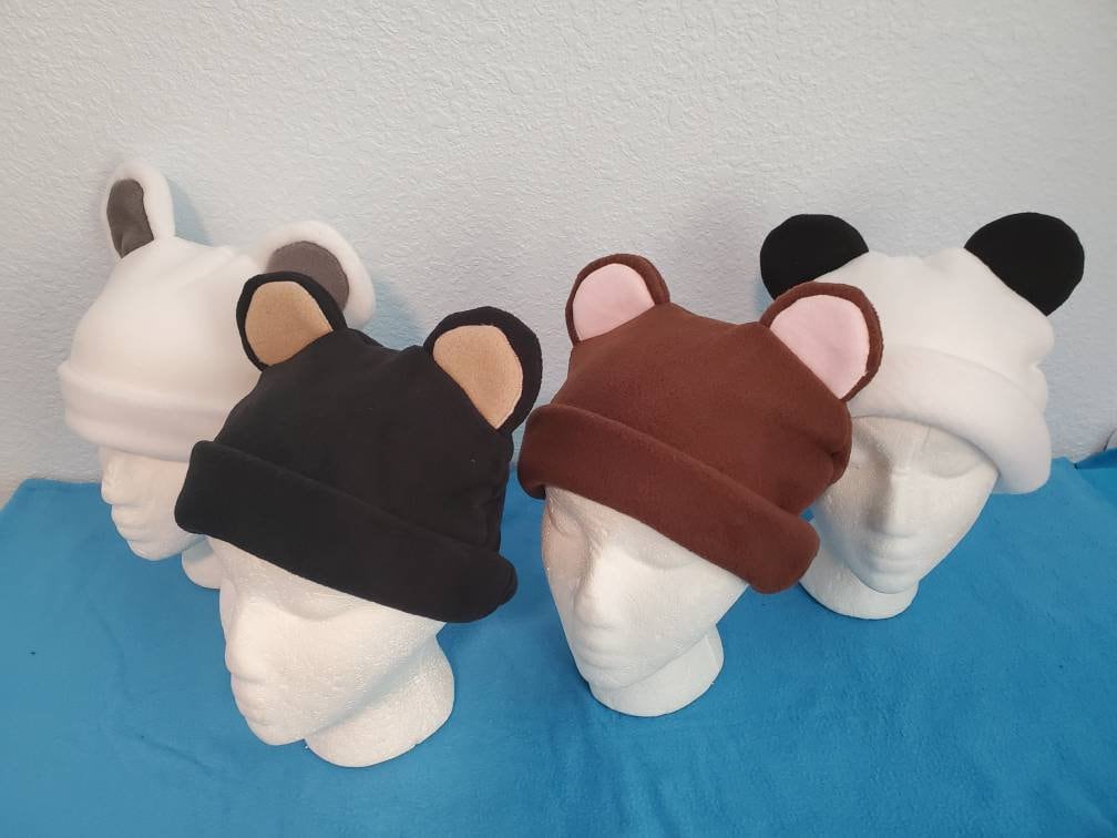 Bärenohren Fleece Mütze Bärenohren Fleece Mütze von CuteAsAButtonBySara