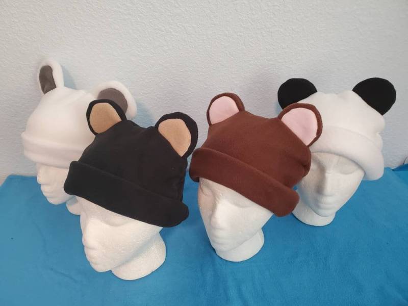 Bärenohren Fleece Mütze Bärenohren Fleece Mütze von CuteAsAButtonBySara
