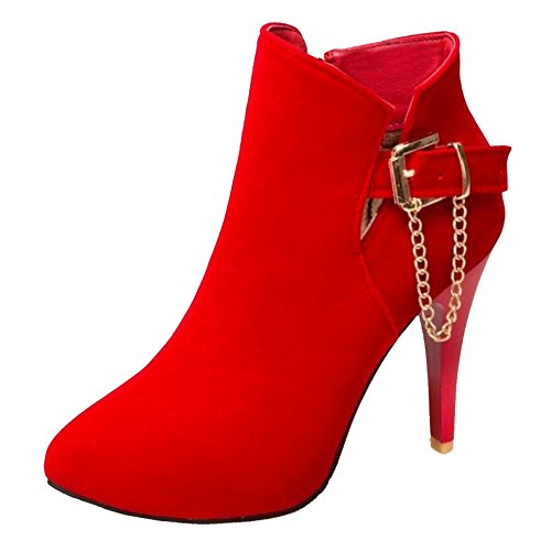 CuteFlats Damen Dress Stiefeletten mit Stiletto Absatz Reißverschluss Stiefel von CuteFlats