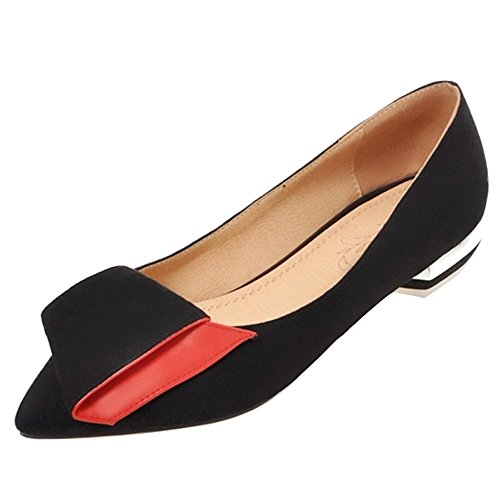 CuteFlats Damen Elegant Flach Pumps Datierung Schuhe (Schwarz, 43 EU) von CuteFlats