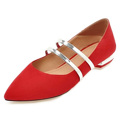 CuteFlats Damen Fashion Flach Pumps Datierung Schuhe (Rot, 43 EU) von CuteFlats