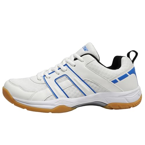 CuteFlats Unisex AllCourt Sportschuhe, Leichte Tennisschuhe mit Dämpfungsstabilisierung (Weiß Blau, 38 EU) von CuteFlats