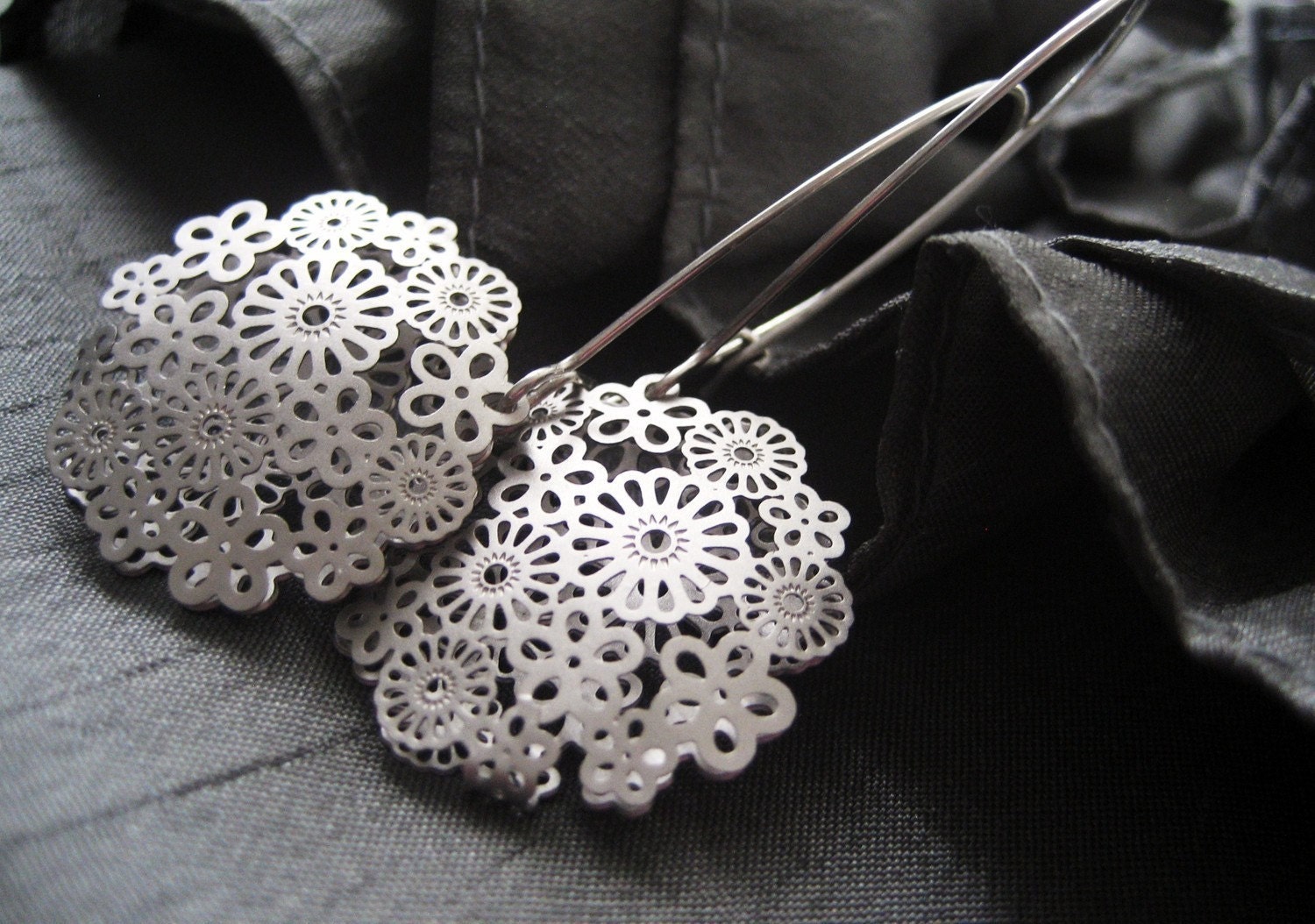 Blumen Blüten Sterling Silber Ohrringe - Elegantes Schlichtes Design Blumen Blüten Sterling Silber Ohrringe - Elegantes Schlichtes Design von CuteJewels