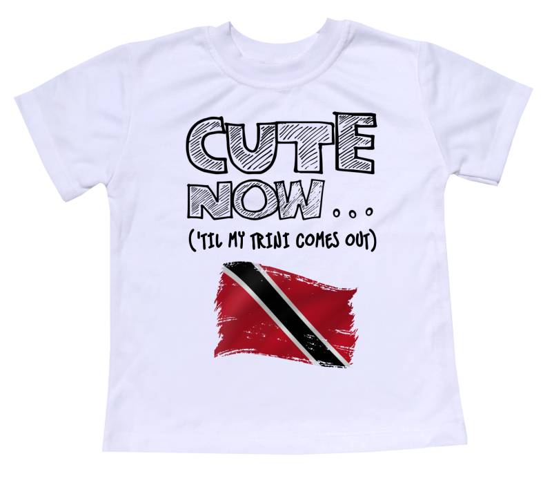 Süß Jetzt ... "Til My Trini Kommt Aus Lustiges Kleinkind Kinder Trinidad Flagge Kurzarm T-Shirt Kleidung von CuteNow