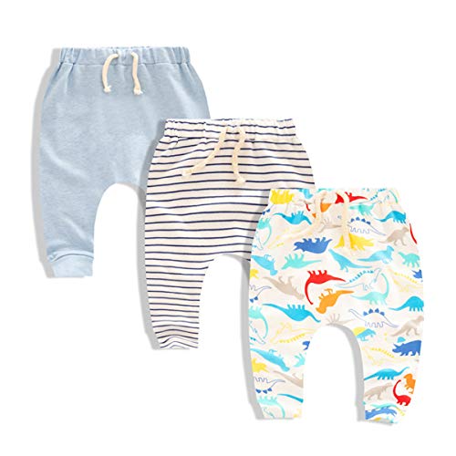CuteOn 3 Packung Unisex Kinder Kleinkind Harem Hose Baumwolle Elastisch Trousers 18 Monate von CuteOn