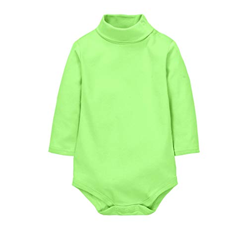 CuteOn Baby Jungen MädchenTurtleneck Baumwolle Bodysuit Strampler-Grün 9 Monate von CuteOn