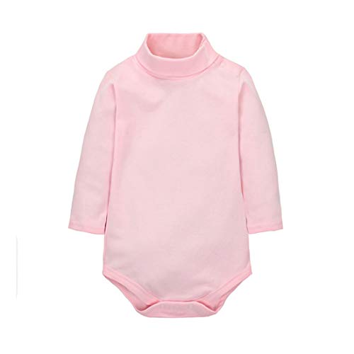 CuteOn Baby Jungen MädchenTurtleneck Baumwolle Bodysuit Strampler-Rosa 1 Jahre alt von CuteOn