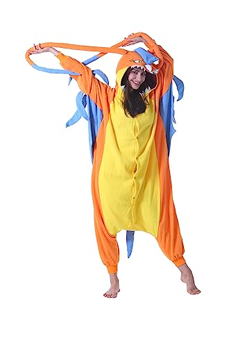 CuteOn Jumpsuit Tier Karneval Kostüm Partei Sleepsuit Cosplay Pyjamas Karikatur Onesie Damen Schlafanzug Erwachsene Unisex Nachtwäsche-Dinosaurier-XL von CuteOn