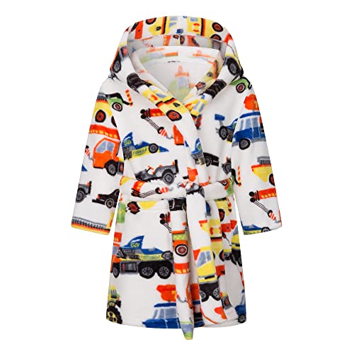 CuteOn Jungen Mädchen Morgenmantel Kapuze Weiche Flanell Robe Casual Nachtwäsche für Kinder 2-3Y von CuteOn