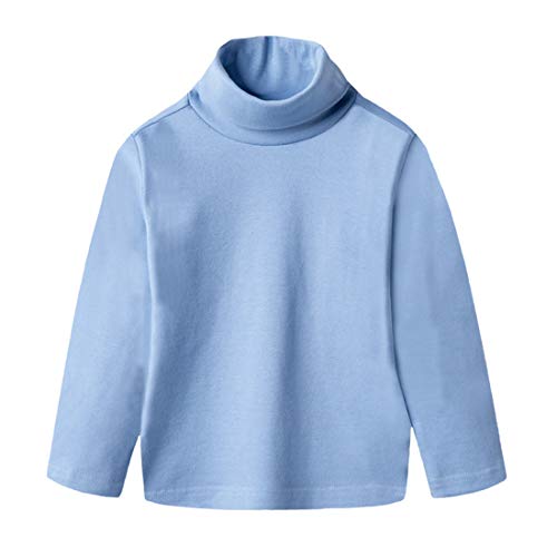 CuteOn Kids Kinder | High Neck | T-Shirt | Baumwolle | T-Shirt, Tops, T-Shirt Blau 6 Jahre von CuteOn