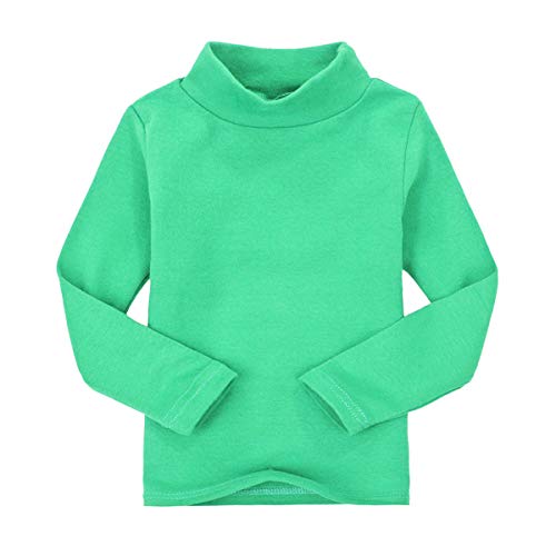 CuteOn Kids Kinder High Neck T-Shirt Baumwolle Tops Shirt Grün 24 Monate von CuteOn