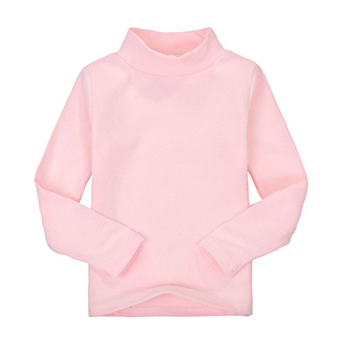 CuteOn Kids Kinder | High Neck | T-Shirt | Baumwolle | T-Shirt, Tops, T-Shirt Misty Rose 6 Jahre von CuteOn