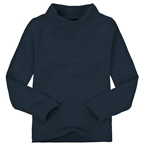 CuteOn Kids Kinder High Neck T-Shirt Baumwolle Tops Shirt Dunkelblau 5 Jahre von CuteOn