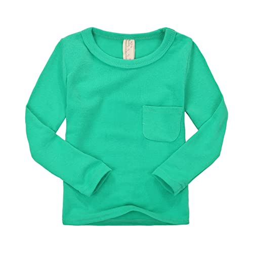 CuteOn Kinder Jungen Mädchen Langarm Baumwoll T-Shirt Grass Green 3 Jahre von CuteOn