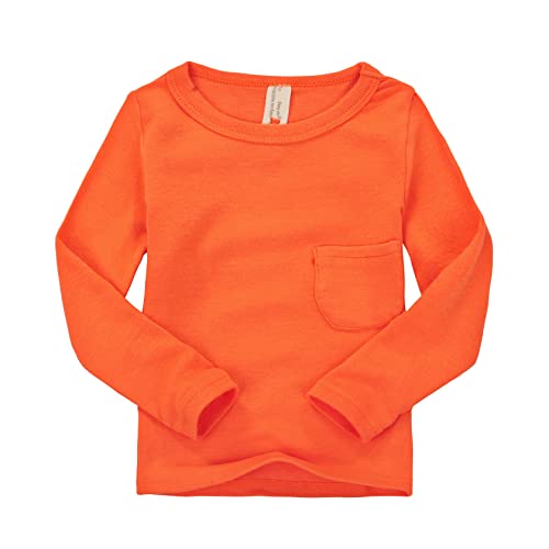 CuteOn Kinder Jungen Mädchen Langarm Baumwoll T-Shirt Orange 24 Monate von CuteOn
