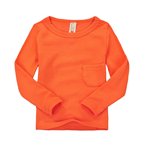 CuteOn Kinder Jungen Mädchen Langarm Baumwoll T-Shirt Orange 3 Jahre von CuteOn