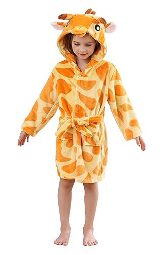 CuteOn Mädchen Bademantel Kinder Geschenke für Kleinkind Jungen Robe Giraffe Größe 2-3T von CuteOn