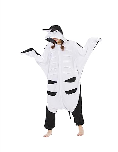 CuteOn Onesie Damen Tier Karneval Kostüm Sleepsuit Cosplay Pyjamas Einteiler Pyjama Herr Schlafanzug Erwachsene Unisex Nachtwäsche-Fisch-L von CuteOn