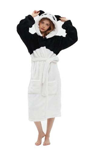 CuteOn Panda Kapuze Wickel Morgenmantel Hausmantel Bademantel Cosplay S von CuteOn