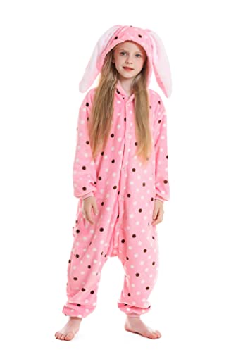 CuteOn Pyjamas Onesies Cosplay Kinder Unisex Tiere Halloween Kostüm Overalls Nachtwäsche Rosa Kaninchen 3 Jahre von CuteOn