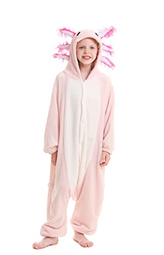 CuteOn Pyjamas Onesies Cosplay Kinder Unisex Tiere Halloween Kostüm Overalls Nachtwäsche Rosa Pinguin 7 Jahre von CuteOn