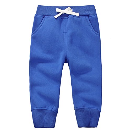 CuteOn Unisex Kinder Elastisch Taille Baumwolle Warm Hose Baby Trousers Unterteile Blau 2Jahre von CuteOn