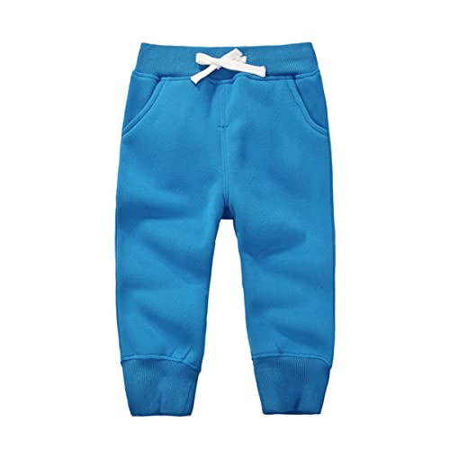 CuteOn Unisex Kinder Elastisch Taille Baumwolle Warm Hose Baby Trousers Unterteile Himmelblau 2Jahre von CuteOn