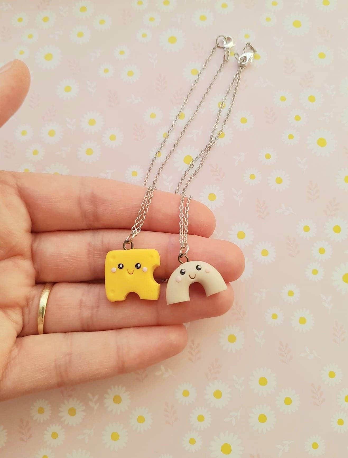Mac Und Käse Halskette Set - Polymer Clay Bff Freundschaft Geschenk von CutePawsGift