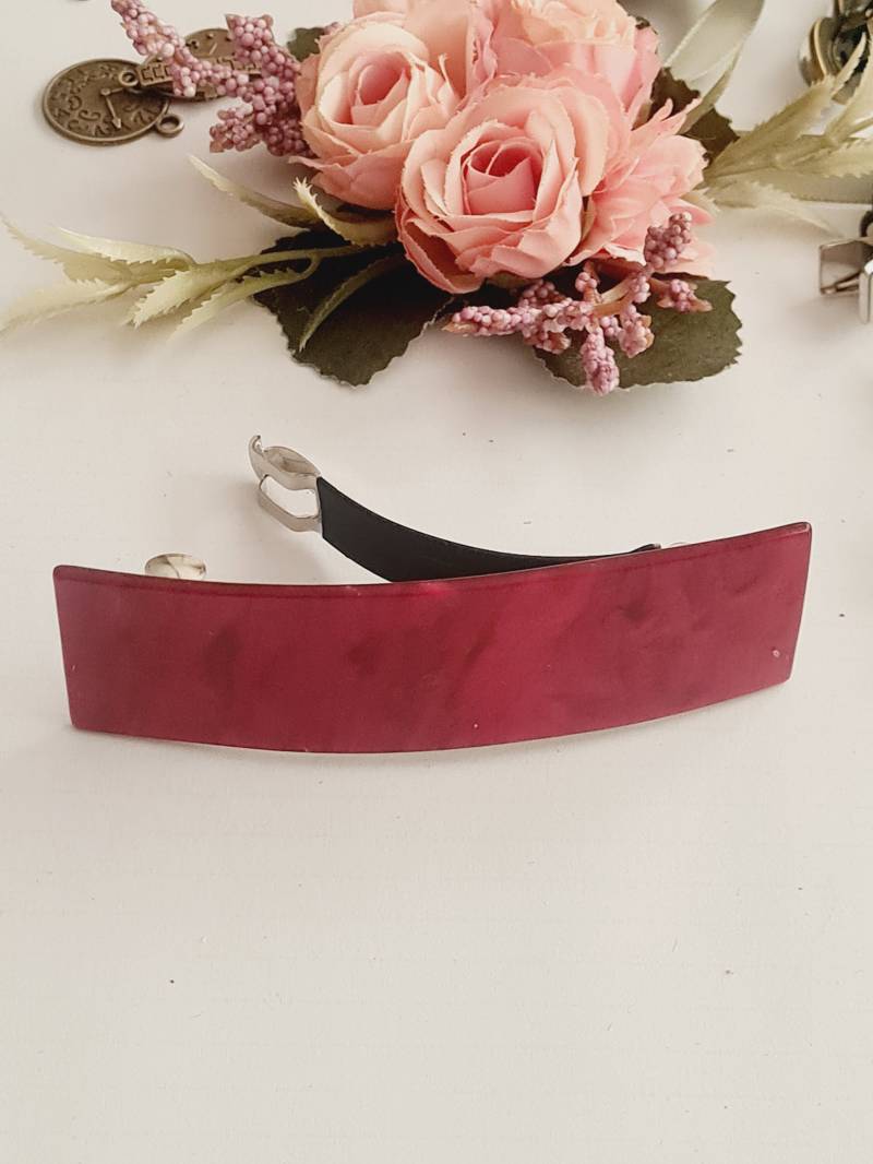 Haarspange Aus Rotem Acetat, Hohe Qualität, Harz, Mittel Bis Groß, Umweltfreundlich, Robust, Doppelverschluss, Marmor, Für Frauen Haarspange Aus Rotem Acetat, Hohe Qualität, Harz, Mittel Bis Groß, Umweltfreundlich, Robust, Doppelverschluss, Marmor, Für Frauen von Cutecatbebeto