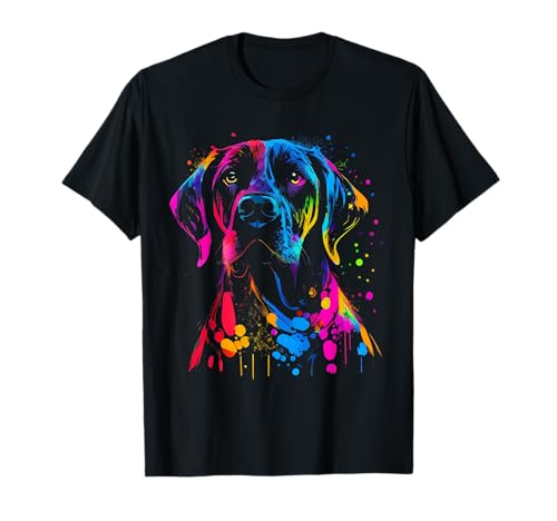 Broholmer Hundemalerei, Aquarellfarbe, bunt T-Shirt von Cutest Broholmer Dog Fi