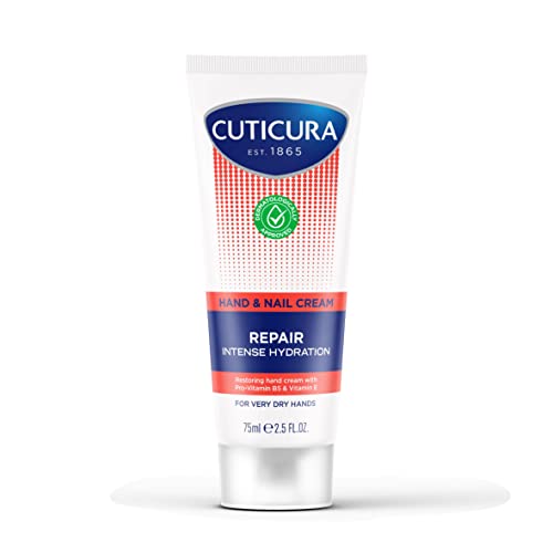 Cuticura Repair Hand- und Nagelcreme, 75 ml, intensive Hydratation, weich, schützt geschädigte Haut, stärkere Nägel von Cuticura