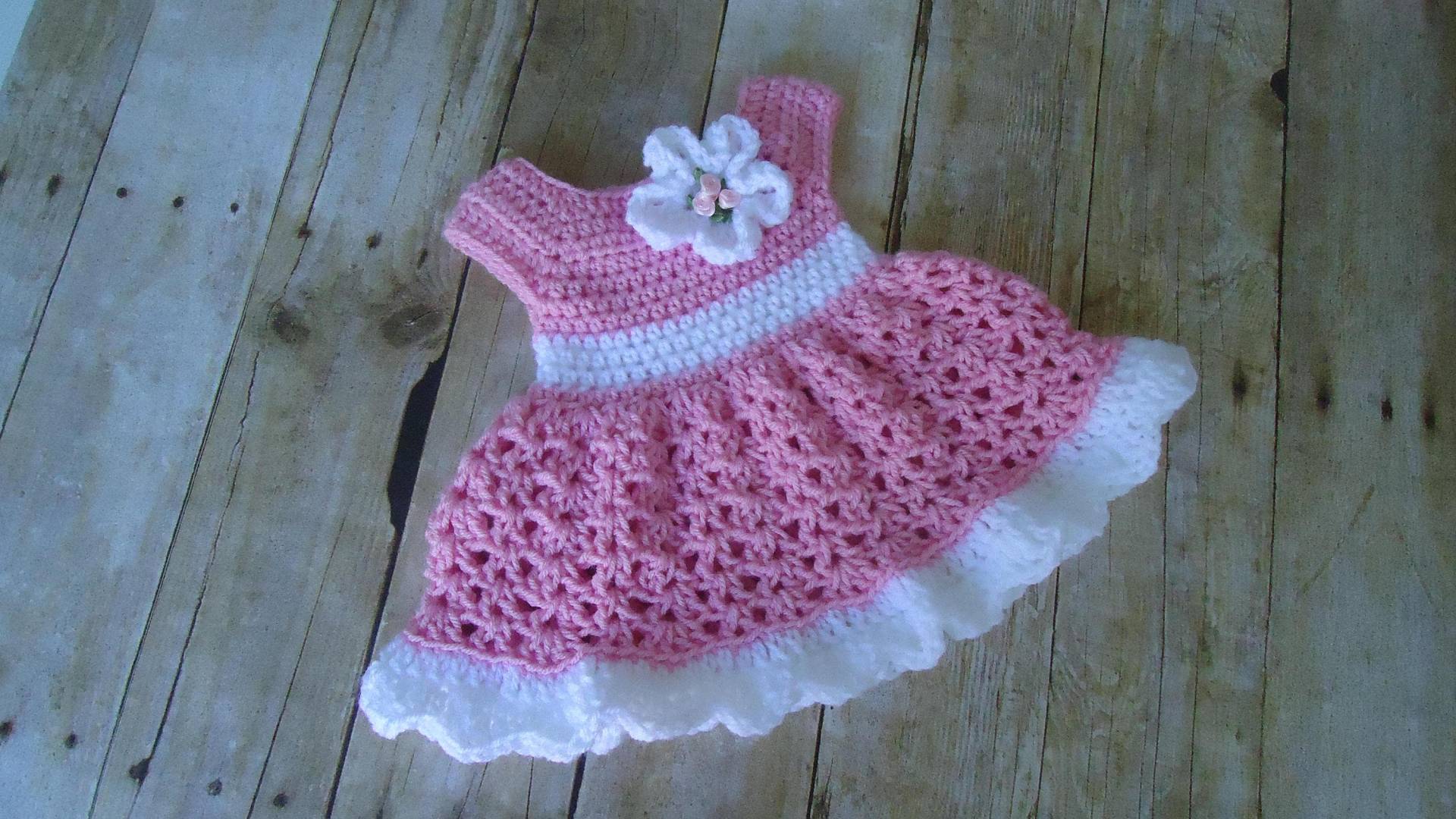 Babykleid, Häkeln Rosa Nach Hause Kommen Kleid, Baby-Dusche-Geschenk, Kleid Für Baby-Mädchen, Säuglinge Vestido De Bebe Nina von CutieOutfitsbyBelle