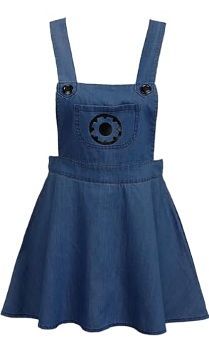 CutiePlusU Adult Romper Bodysuit Kostüm Suspender Skirt- Despicable Denim Overalls Skirt Short Mazarine XS von CutiePlusU