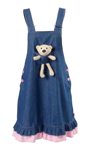 CutiePlusU Damen Denim Suspender Kleid Sommer Jean Freizeitkleid mit Bär Puppe - Mazarine 3XL von CutiePlusU