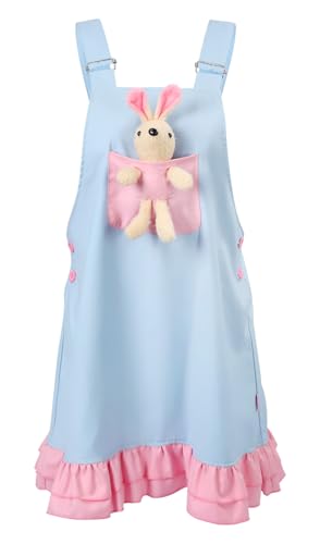 CutiePlusU Damen Strapsanzug Overalls Kleid Blau Strapskleid mit Plüschpuppe, himmelblau, XX-Large von CutiePlusU