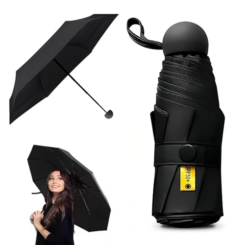 Cutiolly Mini Regenschirm,Regenschirm Sturmfest,Kompakter Mini-Reiseschirm,8 Rippen UV-Schirm,Taschenschirm für Männer Frauen,Windproof Travel Umbrellas for Rain von Cutiolly