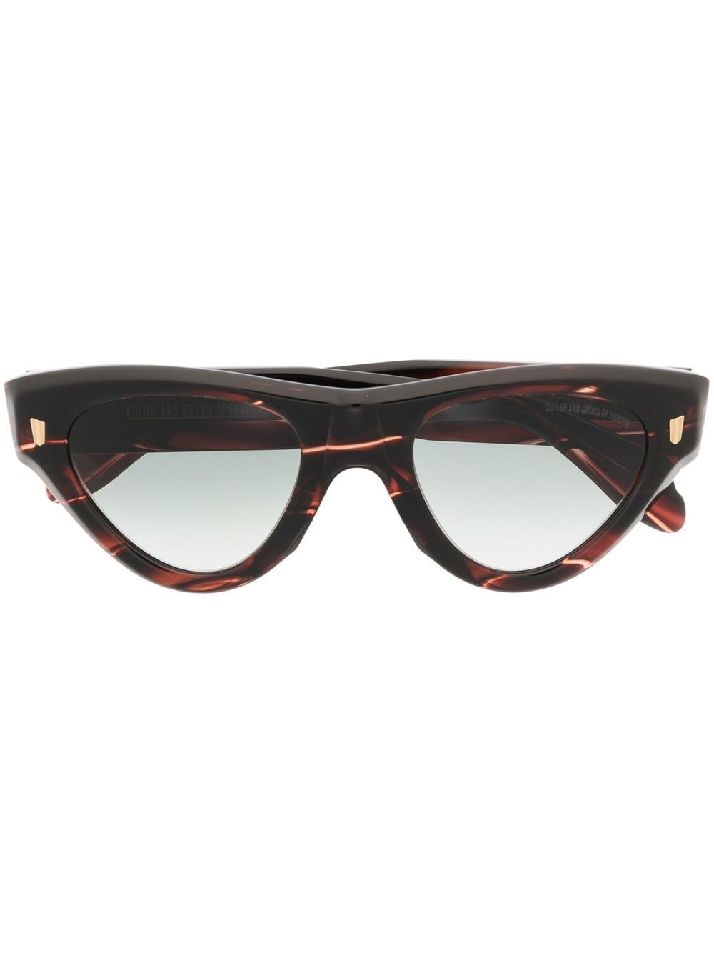 Cutler & Gross Cat-Eye-Brille in Schildpattoptik - Braun von Cutler & Gross