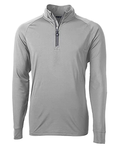 Cutter & Buck Herren Long Sleeve Adapt Eco Knit Quarter Zip Pullover Hemd, poliert, XX-Large Hoch von Cutter & Buck