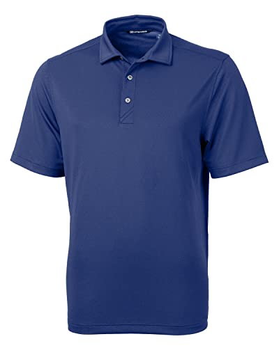 Cutter & Buck Herren Short Sleeve Virtue Eco Pique Recycled Polo Shirt Polohemd, Tour Blue (blau), Groß von Cutter & Buck
